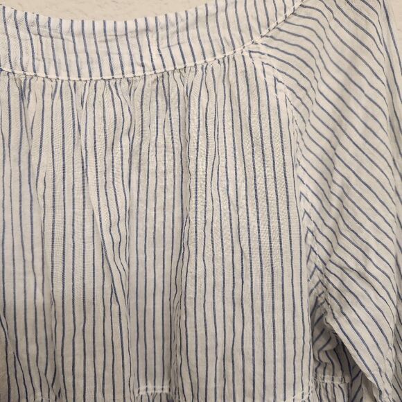 Free People We The Free Sea to Shore Stripe Top Medium Blue - Picture 8 of 9
